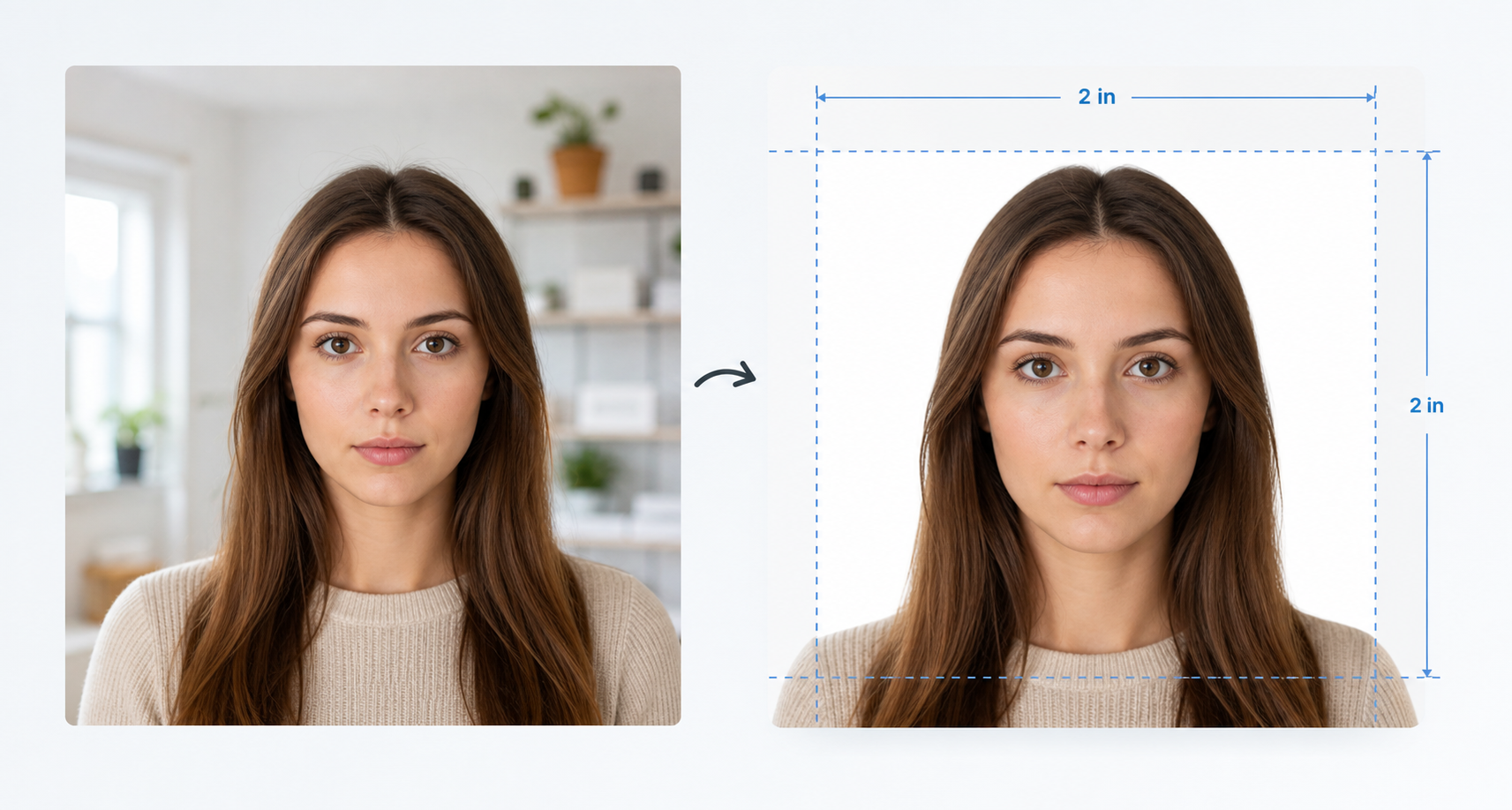 Good passport photo example